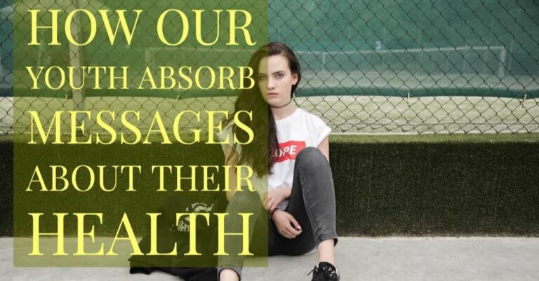 How our youth absorb messages about their health - teen girl sitting against fence